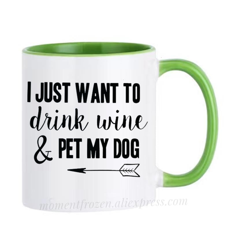 Pet Lovers Are Special & Drink Wine From A Dog Coffee Mug