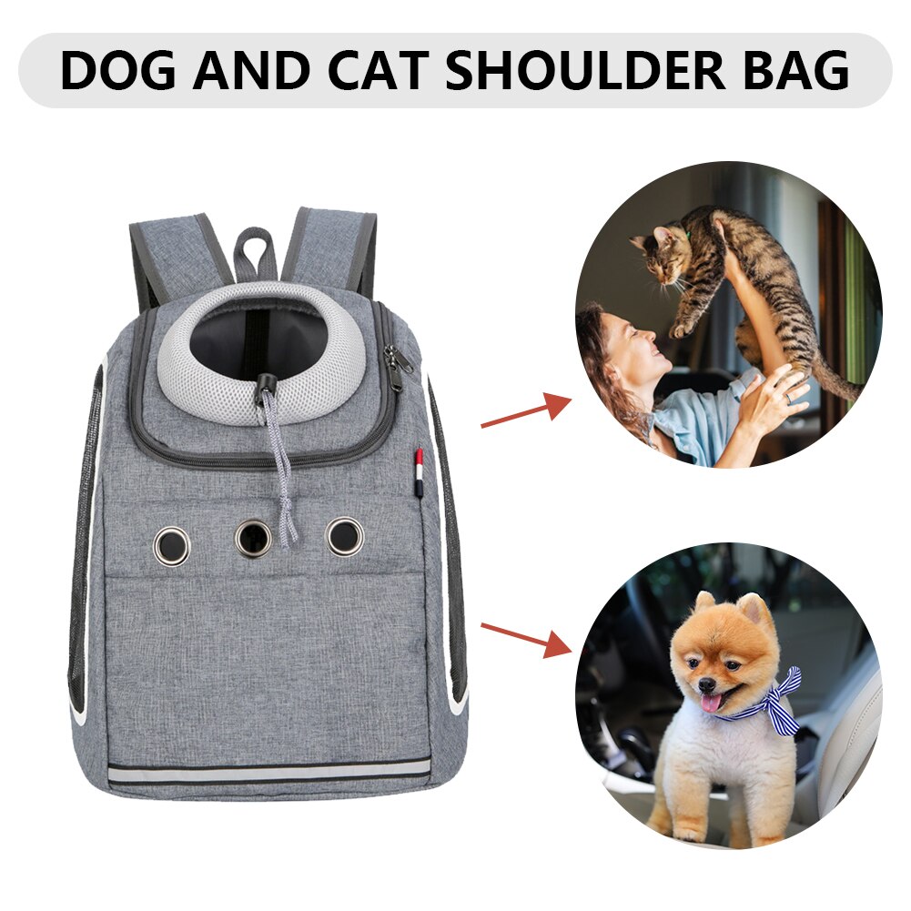 Dog and Cat Carrier Backpack, Breathable, Comfortable, w/Storage Pockets