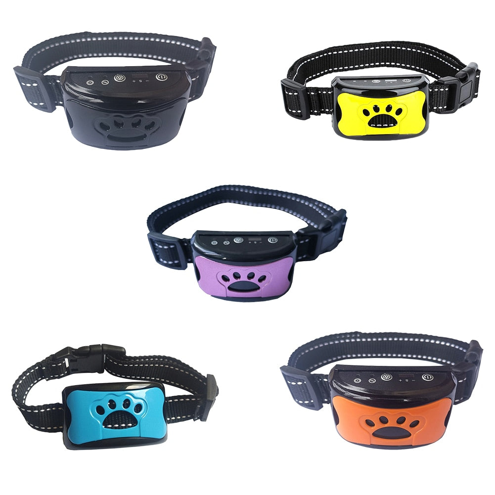 Dog Anti Barking Collar, Adjustable Ultrasonics, 7 Sensitivities, Waterproof, Rechargeable