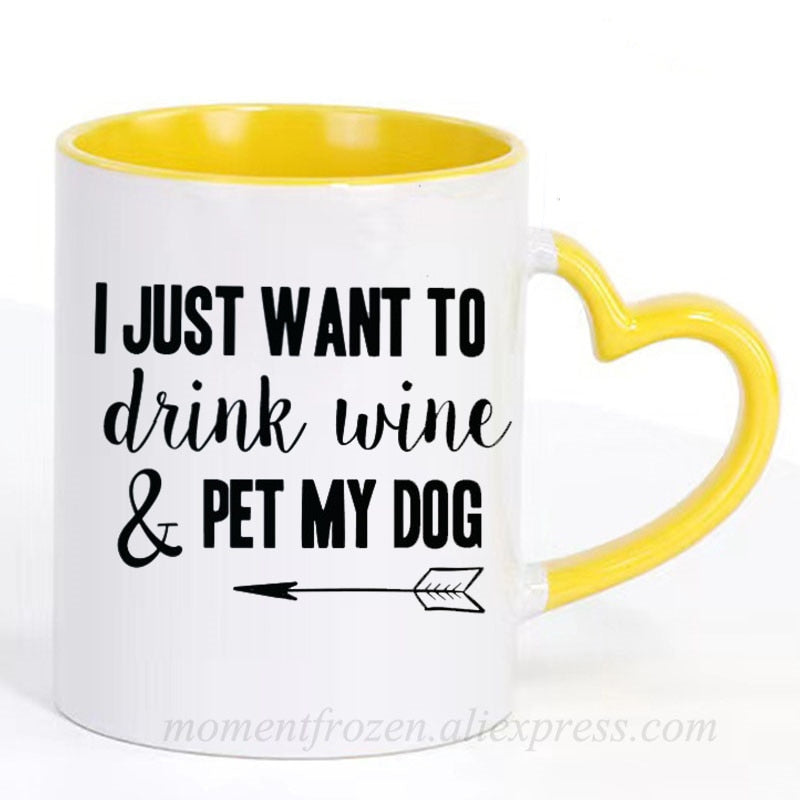 Pet Lovers Are Special & Drink Wine From A Dog Coffee Mug