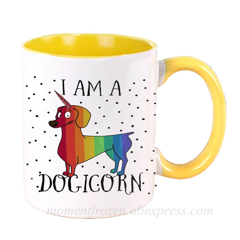 Dachshund Dog Lovers Whimsical Coffee Mugs