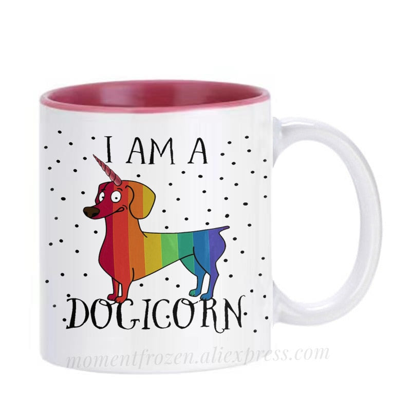 Dachshund Dog Lovers Whimsical Coffee Mugs