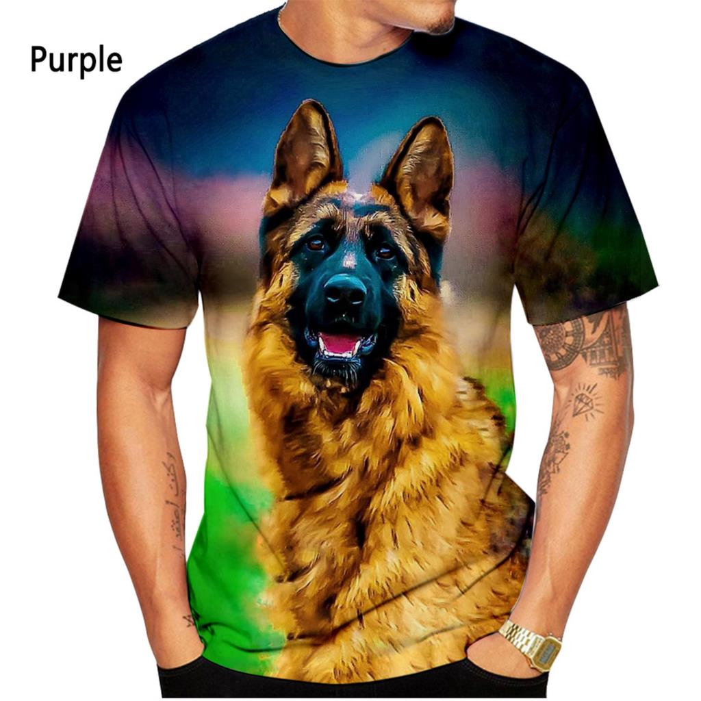 Men's and Women's German Shepherd 3D Printed T-shirts