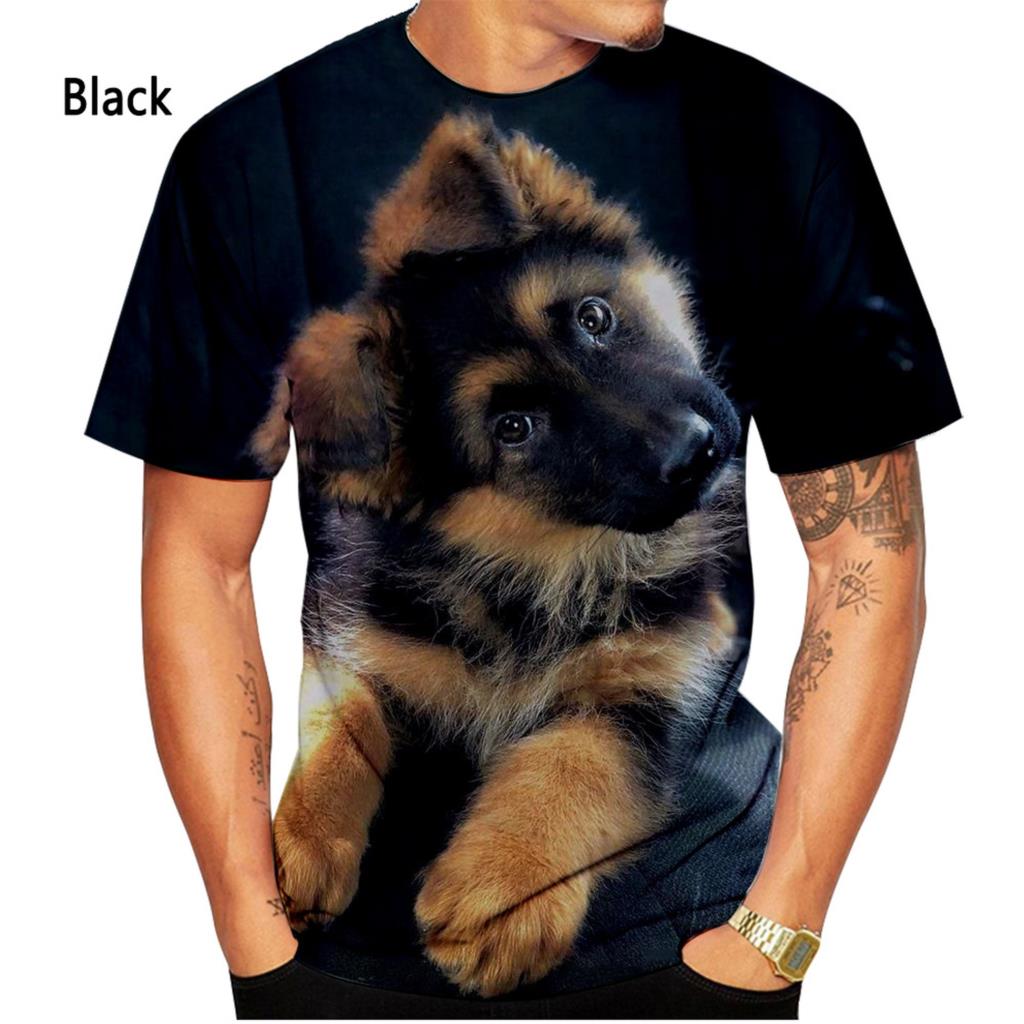 Men's and Women's German Shepherd 3D Printed T-shirts