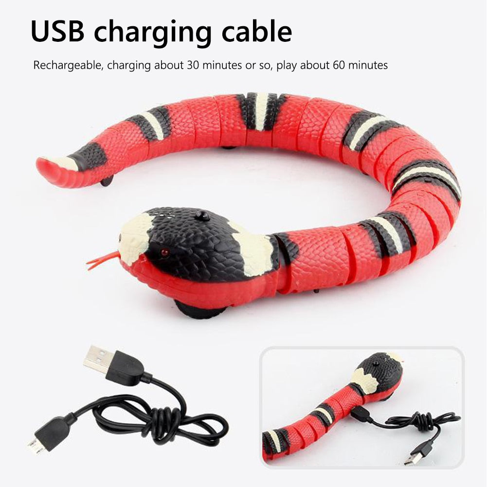 Cat Toy Interactive Slithering Snake w/Smart Sensing, USB Chargeable