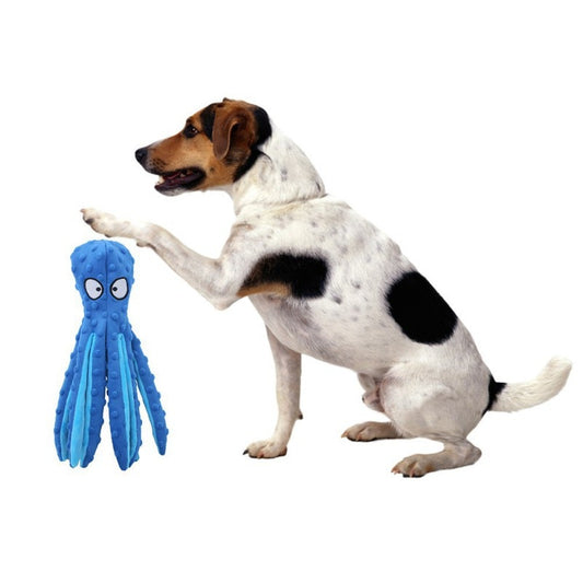 Dog Chewable Toy, w/Squeaker, Promotes Dental Hygiene (Teeth Cleaning) - mypreciousfurbabies