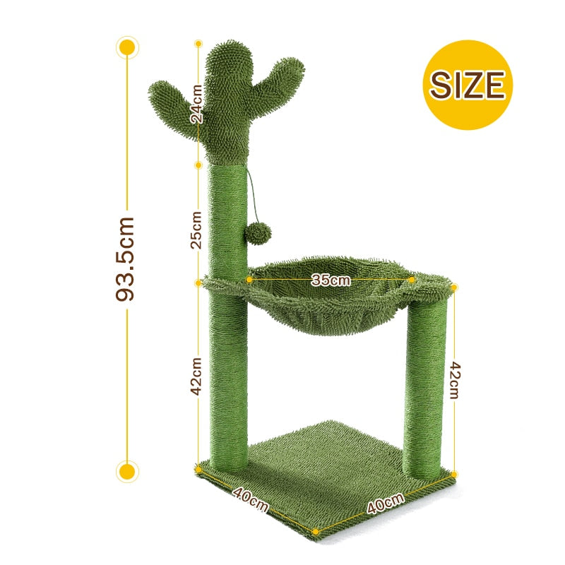 Simple But Functional Cactus Cat Scratching Post/Tower