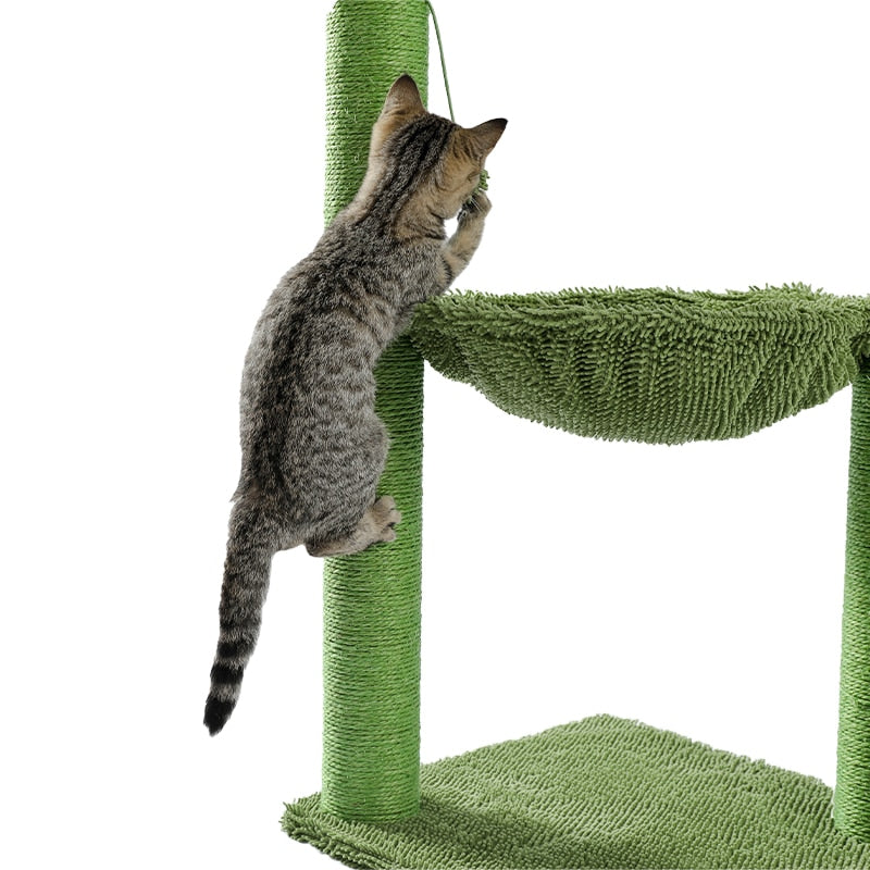 Simple But Functional Cactus Cat Scratching Post/Tower