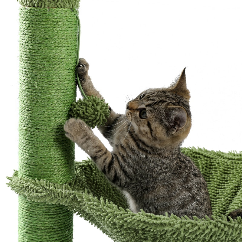 Simple But Functional Cactus Cat Scratching Post/Tower