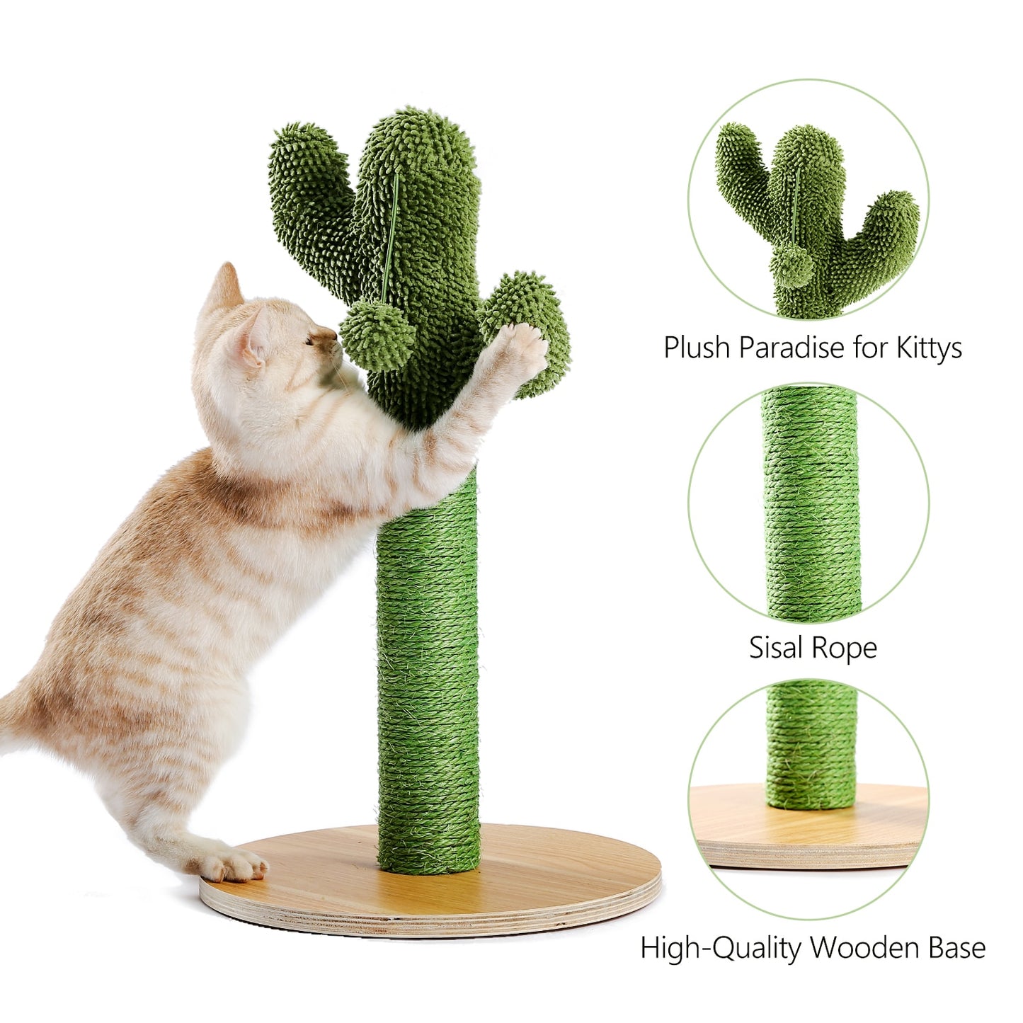 Multiple Cactus Cat Scratching Post’s w/Multiple Configurations and Sizes for Young and Adult Cats