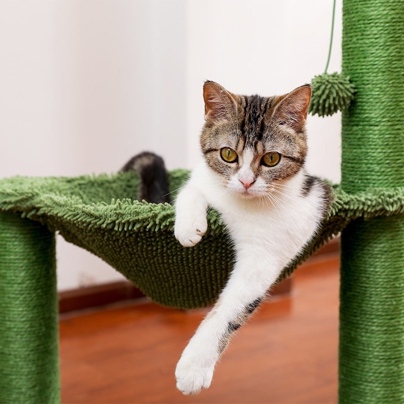 Simple But Functional Cactus Cat Scratching Post/Tower