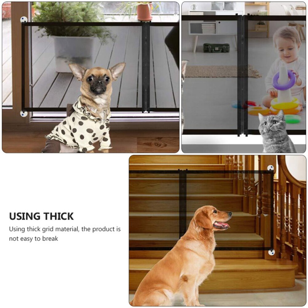 Pet Mesh Gate/Fence, Indoor/Outdoor Safe, Easy Install/Transport/Store