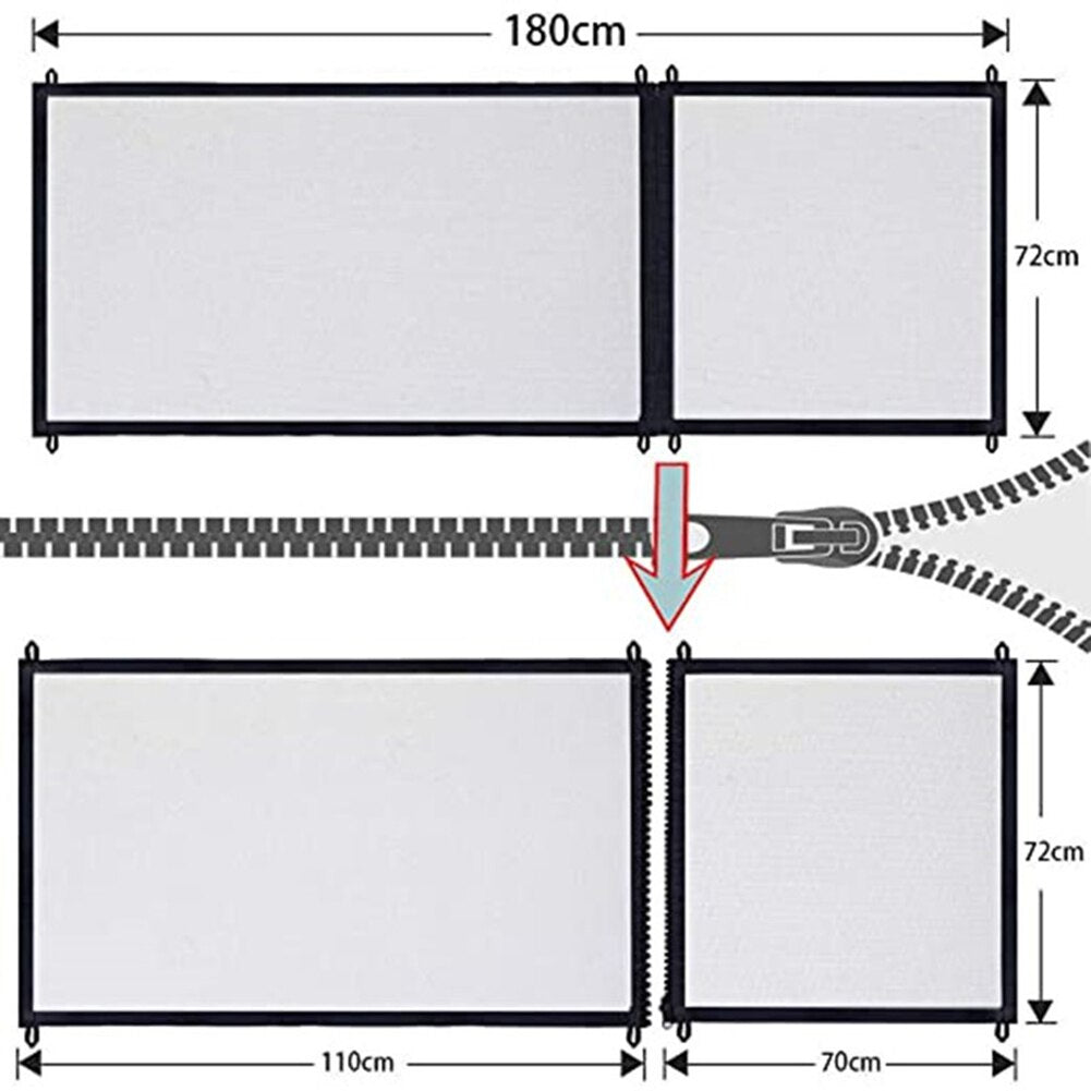 Pet Mesh Gate/Fence, Indoor/Outdoor Safe, Easy Install/Transport/Store