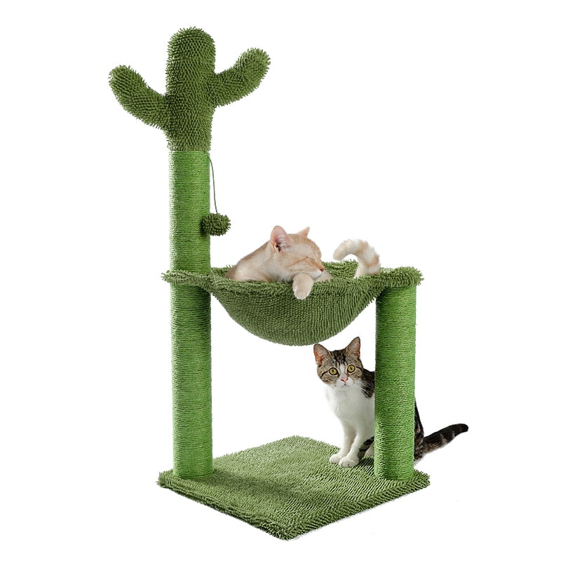 Simple But Functional Cactus Cat Scratching Post/Tower