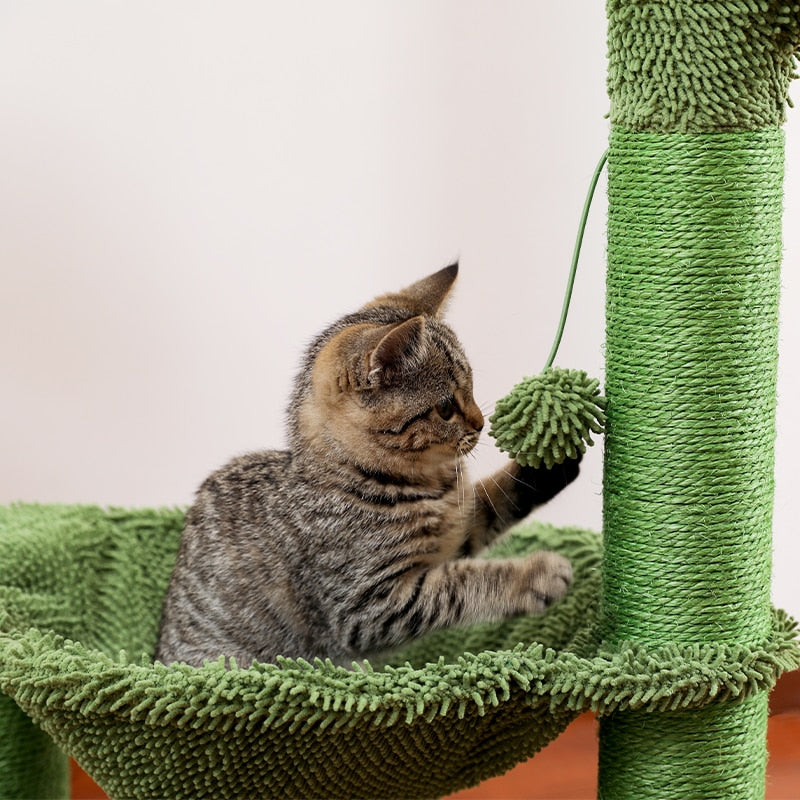 Simple But Functional Cactus Cat Scratching Post/Tower