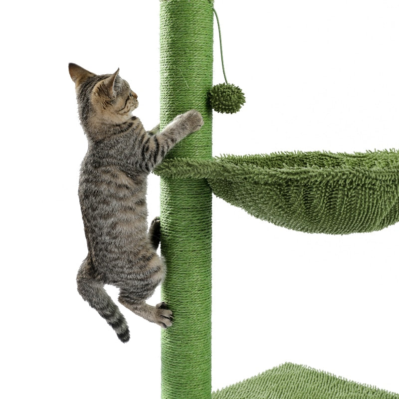 Simple But Functional Cactus Cat Scratching Post/Tower