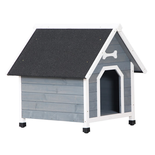 Indoor/Outdoor Weatherproof Wood Dog House W/Adjustable Feet - mypreciousfurbabies