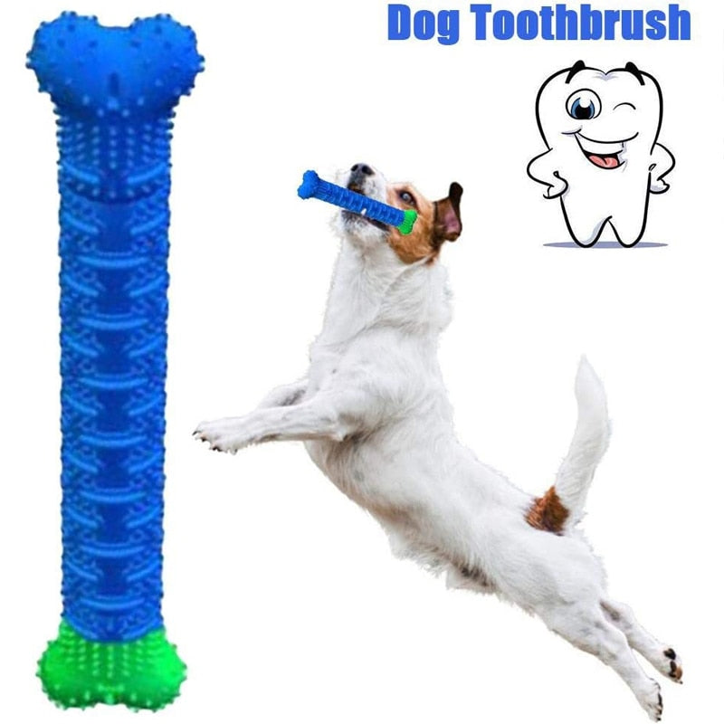 Dog Rubber Toy/Chew Stick, Teeth Cleaning, Dishwasher Safe, BPA Free - mypreciousfurbabies