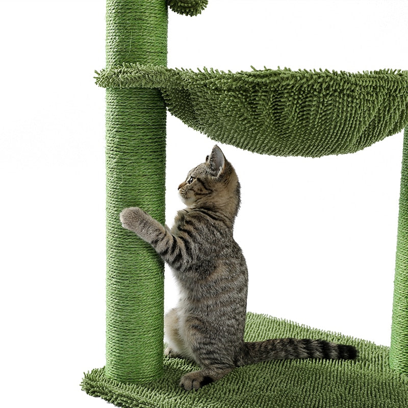 Simple But Functional Cactus Cat Scratching Post/Tower