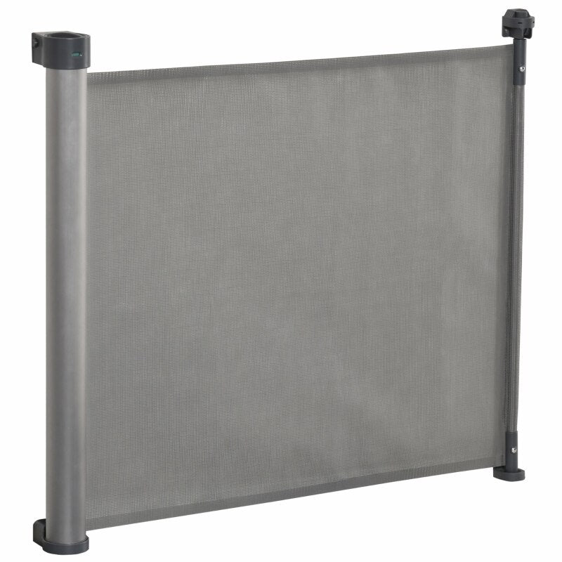 Retractable Pet & Child Safety Mesh Gate/Fence, Adj. Width, Lockable, Easy Use & Installation