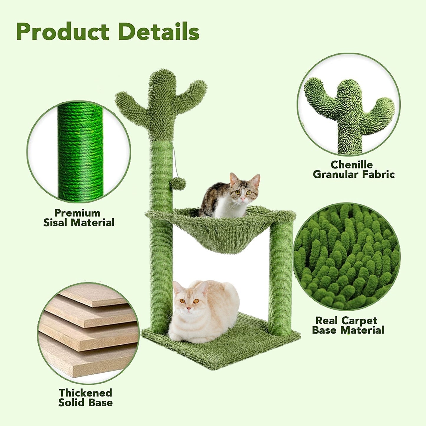 Simple But Functional Cactus Cat Scratching Post/Tower