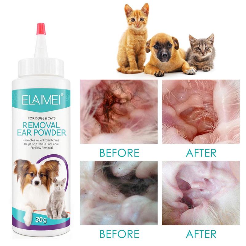 Pet Ear Powder Stops Itching, Cleaning Inflammation, and Odors