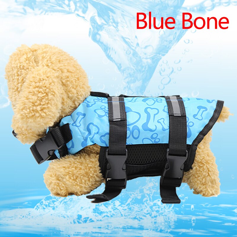 Dog Swimming Jacket/Preserver, Adj. Straps w/Buckles, Rescue Handle, & D-Ring