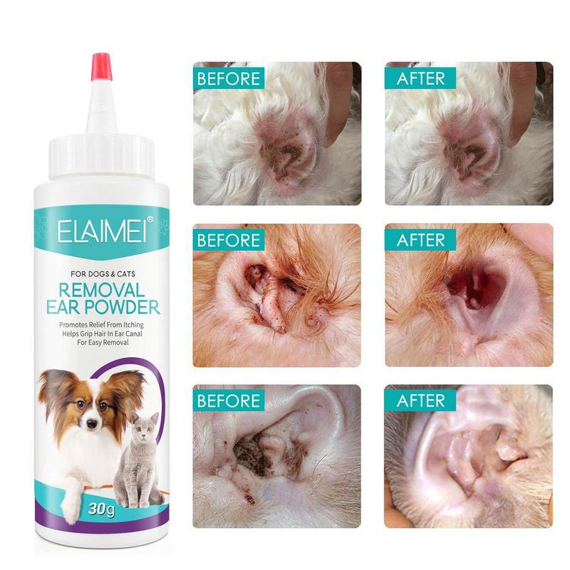 Pet Ear Powder Stops Itching, Cleaning Inflammation, and Odors