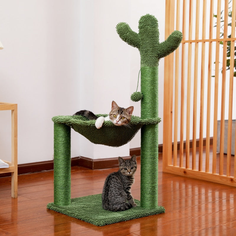 Simple But Functional Cactus Cat Scratching Post/Tower