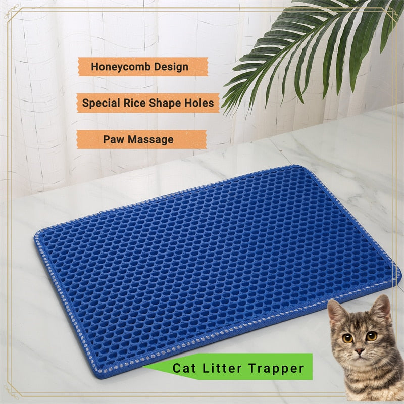 Cat Litter Mat, Non-slip, Water & Urine proof, Easy to Clean & Washable - mypreciousfurbabies