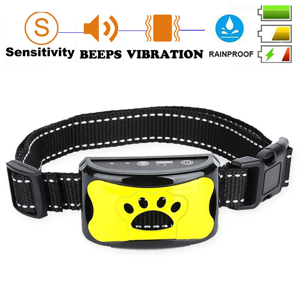 Dog Anti Barking Training Collar, Waterproof, Adjustable w/7 Sensitivities - mypreciousfurbabies