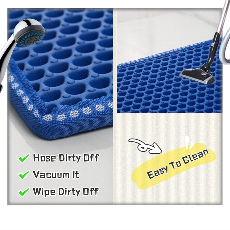 Cat Litter Mat, Non-slip, Water & Urine proof, Easy to Clean & Washable - mypreciousfurbabies