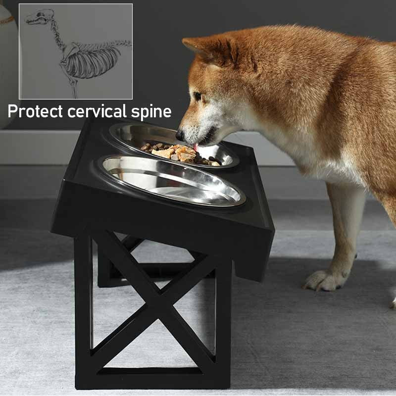 Adjustable Height Pet Feeding Stand w/Bowls - mypreciousfurbabies