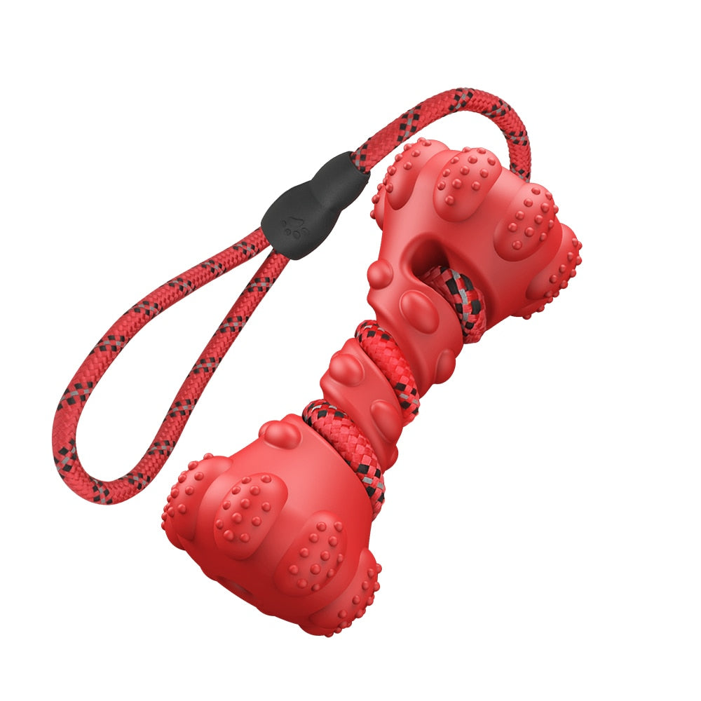 Dog Toy Rubber Bone, Trainer, & Tooth Cleaning - mypreciousfurbabies