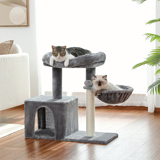 Small Cat Tower w/Sisal Covered Scratching Post, Portable