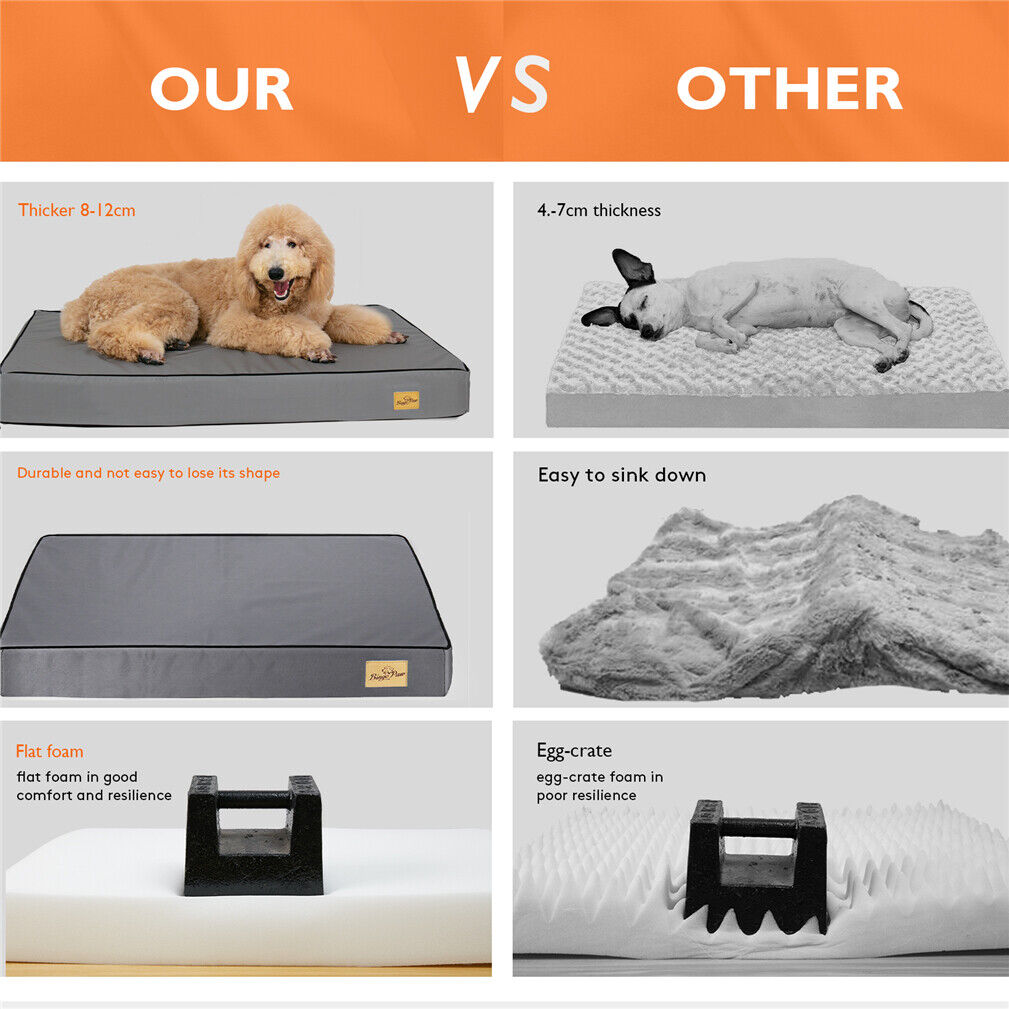 Orthopedic Pet Bed, Waterproof, Machine Washable Cover - mypreciousfurbabies