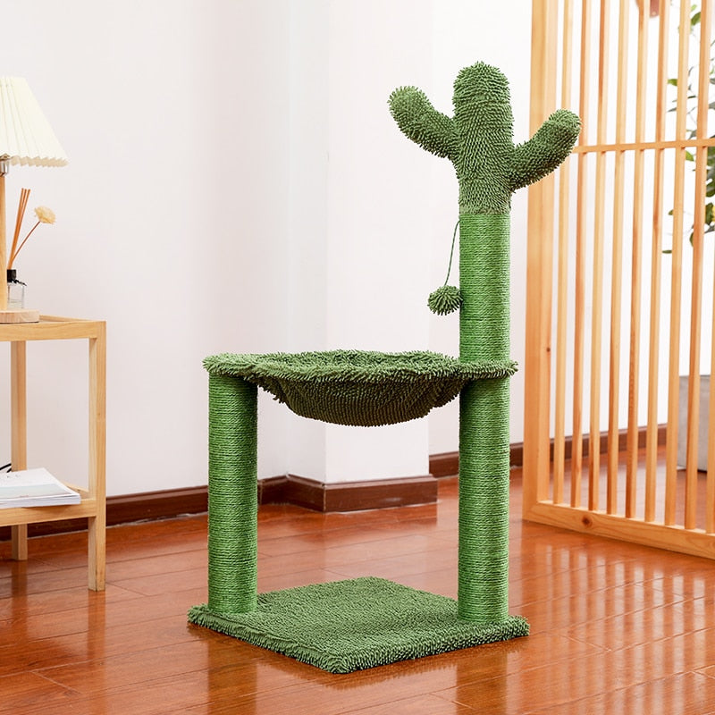 Simple But Functional Cactus Cat Scratching Post/Tower