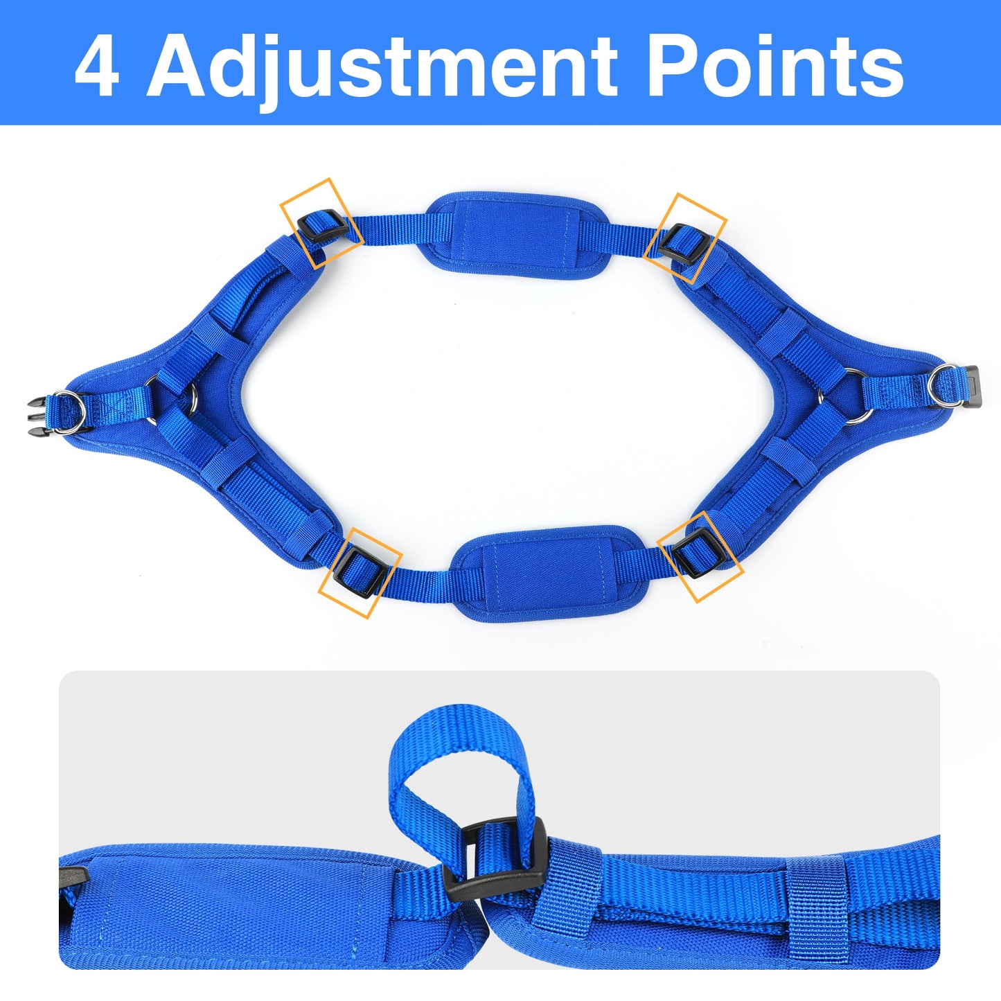 Pet Vest Harness, Soft Breathable, Easy Attach w/4 Adj. Points, 3 Sizes