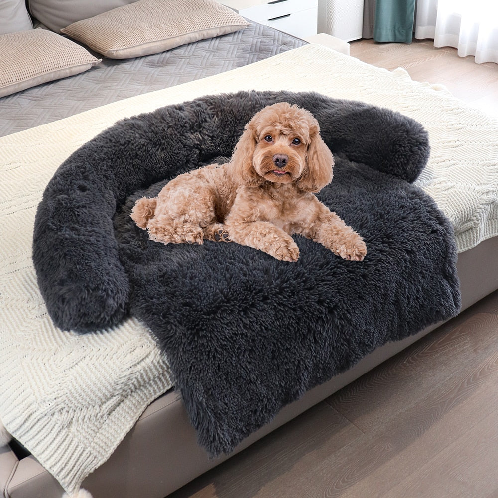 LG Pet Bed for Sofa/Floor/Vehicle, Plush, & Washable - mypreciousfurbabies