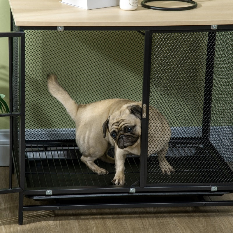 Dog Crate/Furniture In One, Washable Cushion, & Removable Tray - mypreciousfurbabies