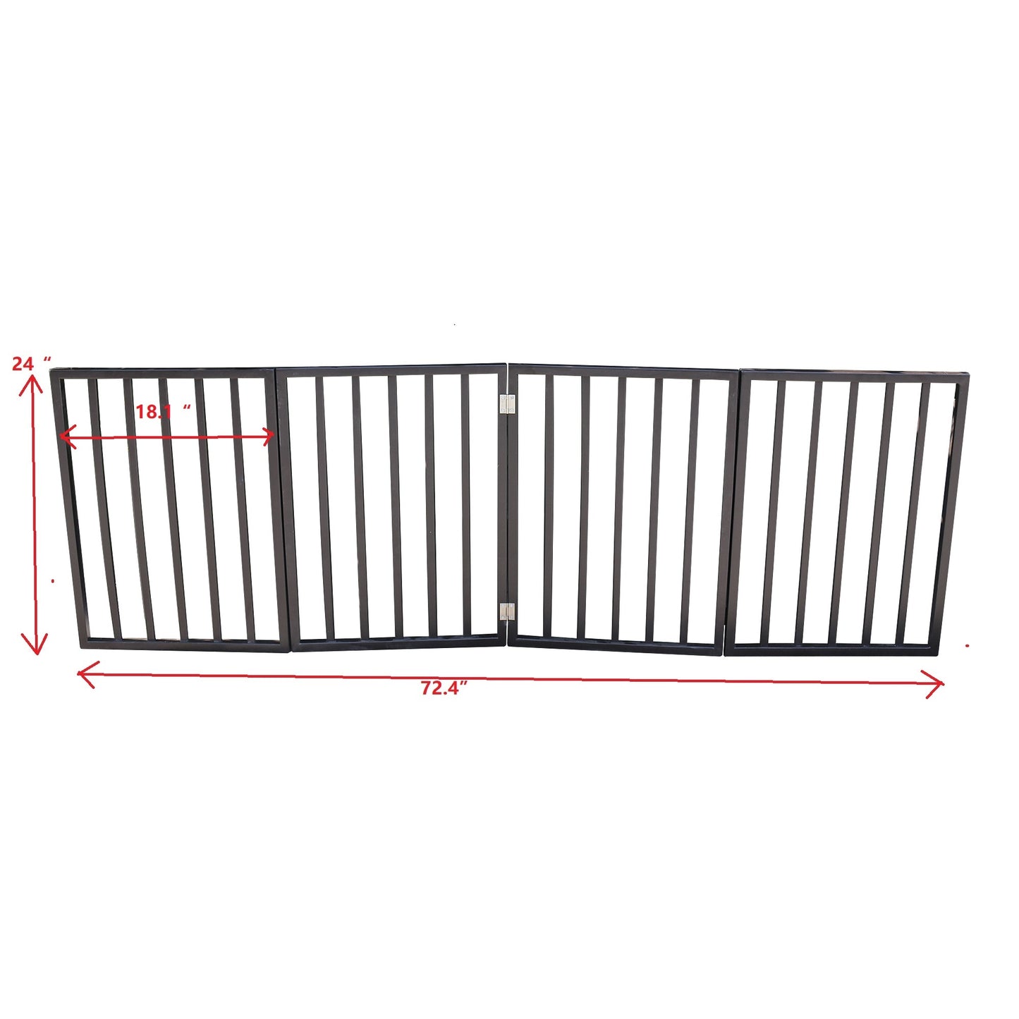 Wood Folding/Freestanding Pet Gate, No Hard Installation Required, Adjustable