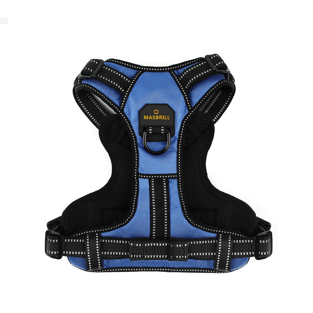 Pet Vest Harness, Soft Breathable, 4 Adj. Points, 4 Harnesses & Sizes, 3 Leashes