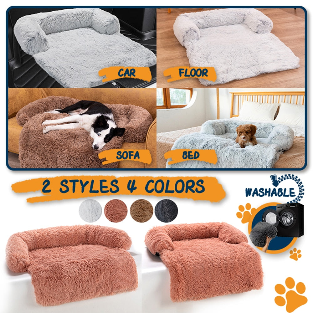 LG Pet Bed for Sofa/Floor/Vehicle, Plush, & Washable - mypreciousfurbabies