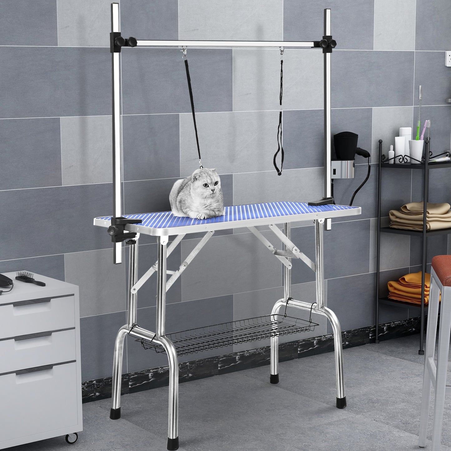 Large Pet HD Grooming Table w/Adjustable Arm & Positioning Clamps - mypreciousfurbabies