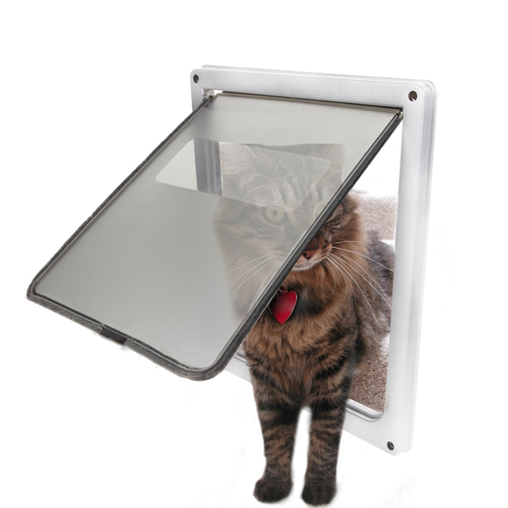 Large Pet Door, 4 Way Magnetic Lockable Flap w/Telescoping Frame/Flap