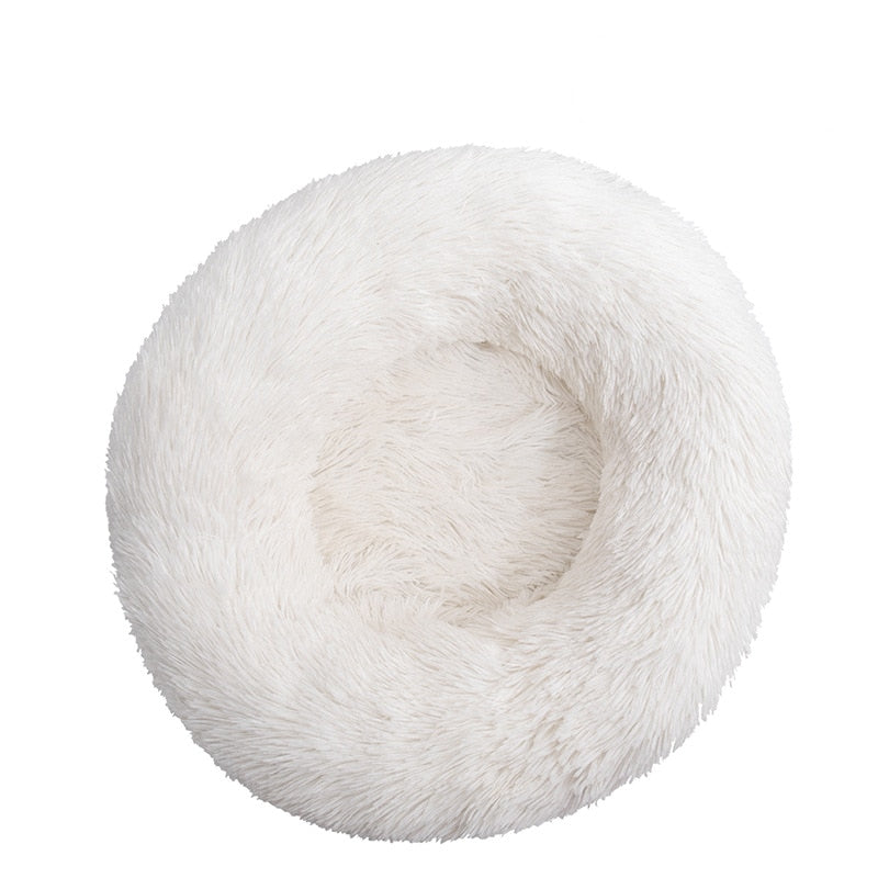 Plush Pet Bed W/Faux Fur, Multiple Colors/Sizes, & Machine Washable