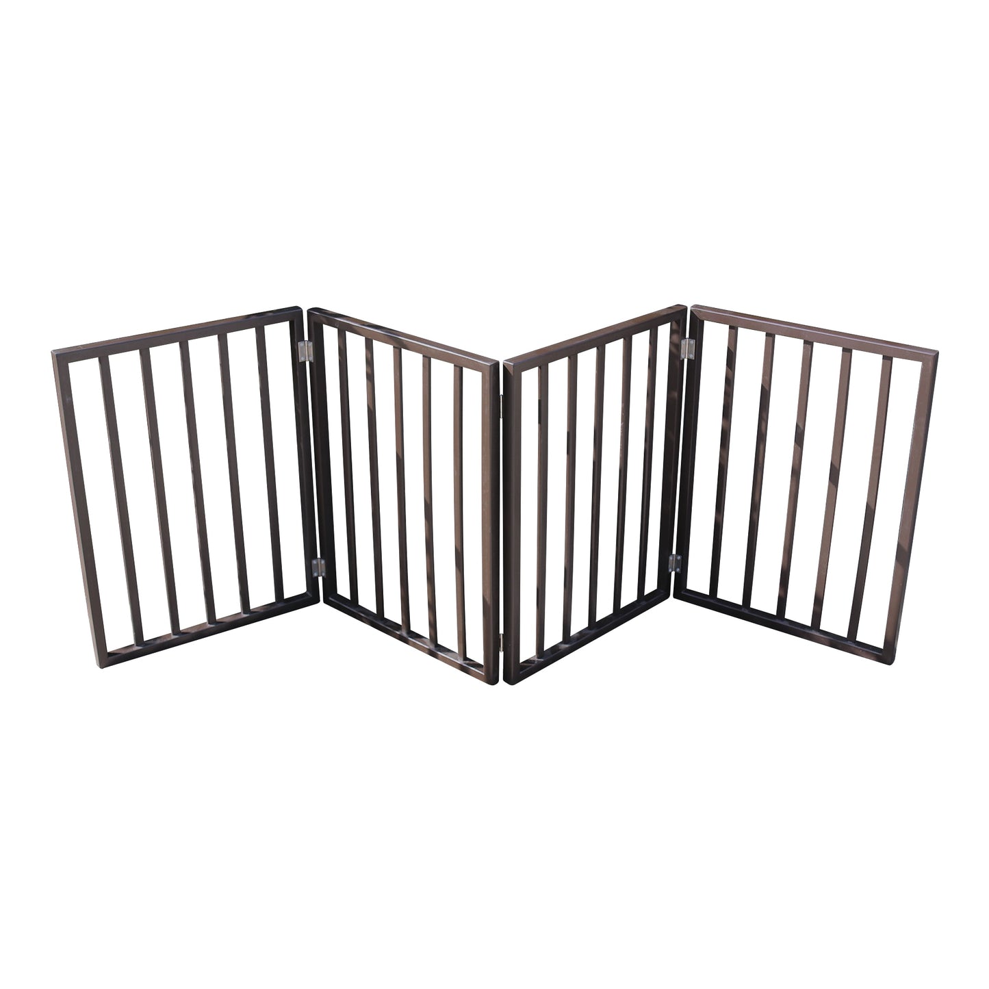 Wood Folding/Freestanding Pet Gate, No Hard Installation Required, Adjustable