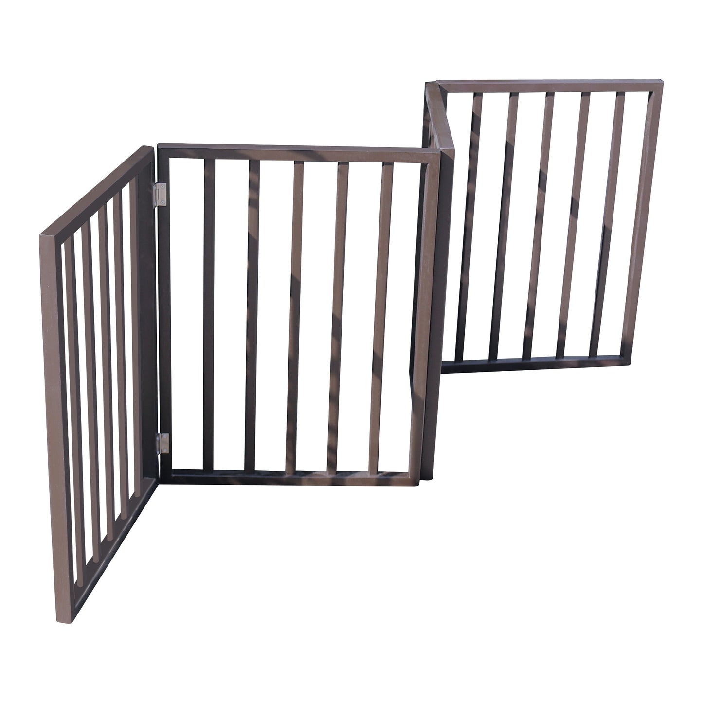 Wood Folding/Freestanding Pet Gate, No Hard Installation Required, Adjustable