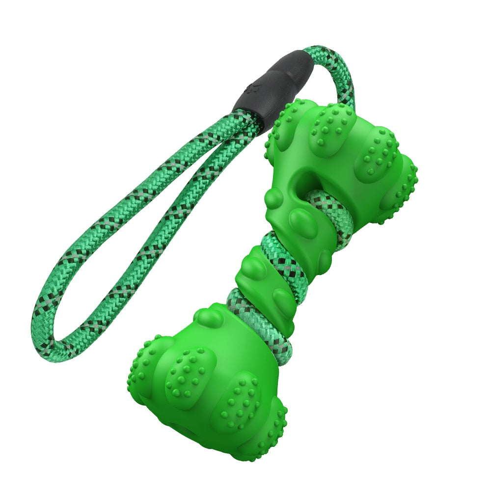 Dog Toy Rubber Bone, Trainer, & Tooth Cleaning - mypreciousfurbabies