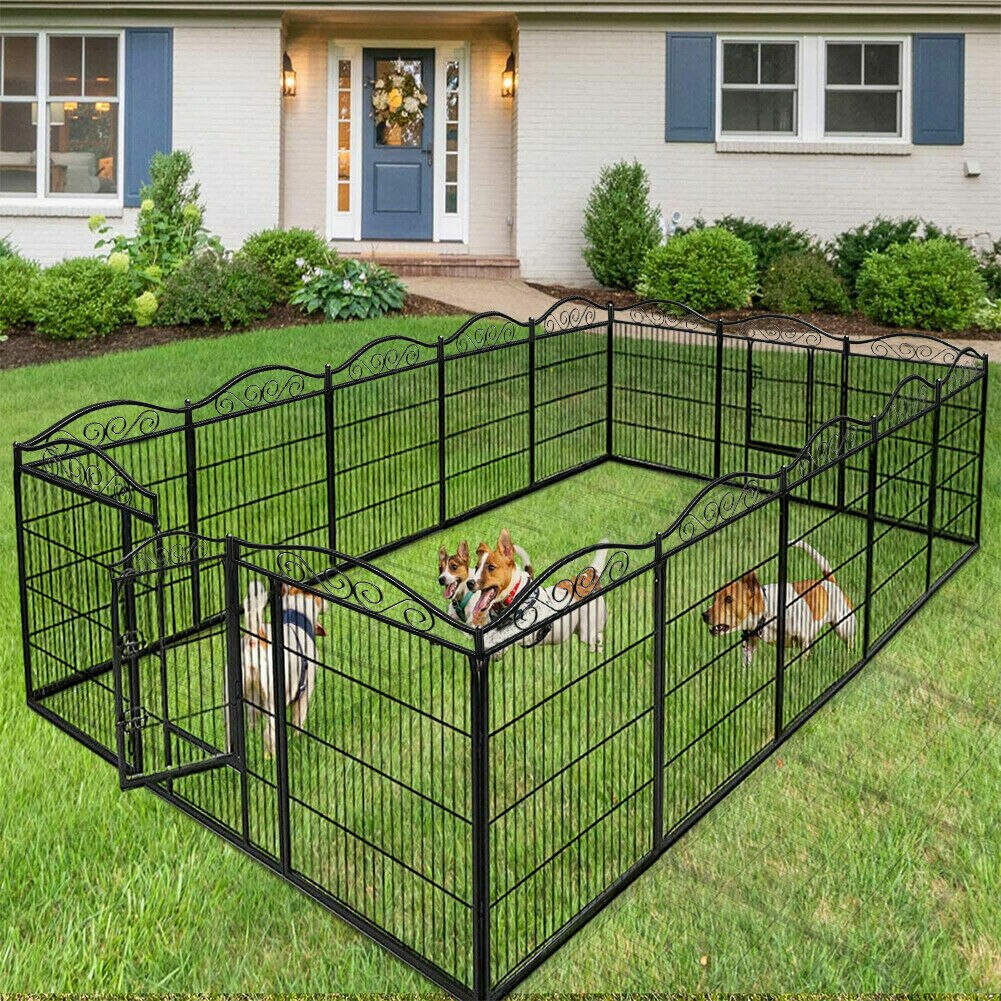 Pet HD Metal Indoor/Outdoor Fence/Kennel/Crate, W/Door